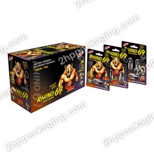 3D Effect Men sexual enhancement pills Card Crazy 69 Rhino 7 Capsule Rhino Pills Card Empty Plastic Capsule Bottle
